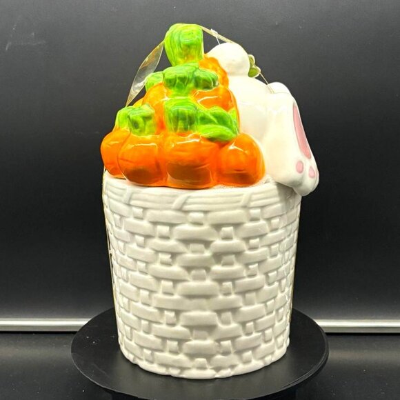 Brand New Potters Studio Bunny Butt in Carrot Patch Cookie Jar Treat Cannister E - Picture 9 of 10